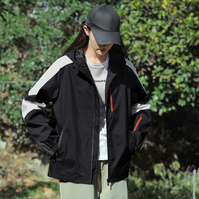 户外亲子装冲锋衣秋冬儿童单层冲锋衣情侣款防风防水夹克女软壳上衣男