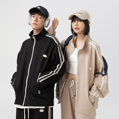 休闲男女同款春秋季情侣新款百搭潮流夹克外套
