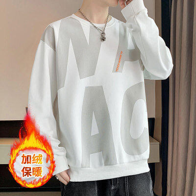 【逸品源】YPY-6586A-P小码32 大码38 控价69 秋季加绒大字母印花圆领卫衣男宽松百搭