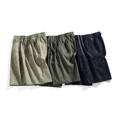 24年新款夏季男士短裤休闲时尚工装沙滩水洗印花纯棉五分裤