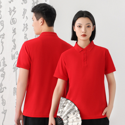 档口现货Polo衫男女款夏季短袖Polo啥公版纯色广告衫工作服可二开Polo上衣DIY定制