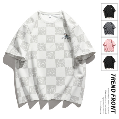 【逸品源】YPY-8886-P小码22 大码25 夏季日系满印刺绣短袖男宽松百搭休闲【控39】
