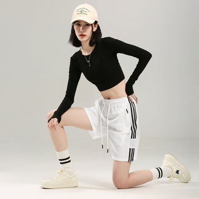 工厂直销/品质保障/深度库存/直播爆版网红款夏季锦纶冰丝四面弹三条杠运动男女同款情侣款休闲弹力瑜伽裤