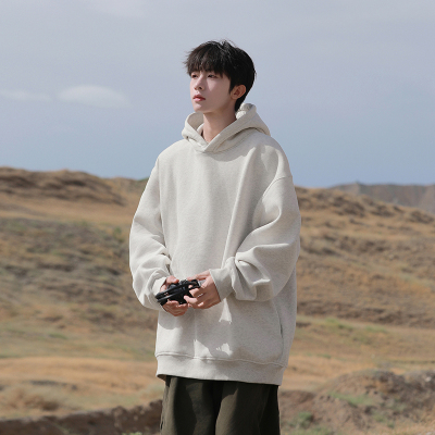 24年新品重磅复古上衣可二开光版简约潮流宽松连帽卫衣