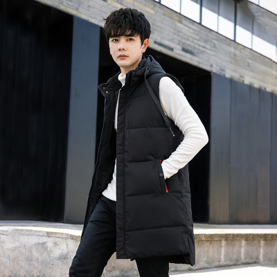 2024新款中长款休闲马甲男秋冬季新款连帽可拆卸拉链开衫男士坎肩无袖马夹