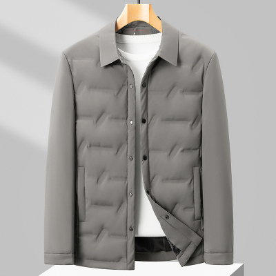 轻薄款商务薄款男羽绒服翻领