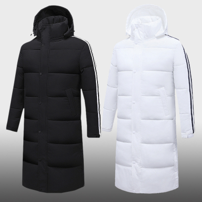 【S-3XL】【95-180斤】冬季可拆御帽子长款棉衣过膝加厚大衣保暖户外团体服班服校服