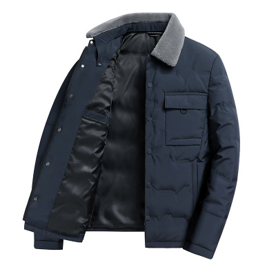 爆款羽绒服男可以脱的毛领羽绒商务多口袋90羽绒爸爸商务装