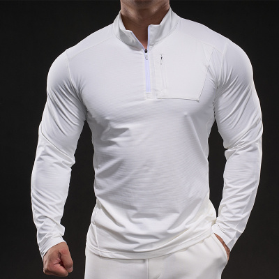 81661霸道肌肉风格2025春季新品修身弹力长袖训练服休闲时尚跑步运动健身户外T恤男