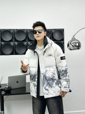 冬季原创羽绒服男新款绒羽绒服男女款户外时尚休闲加厚连帽羽绒服外套