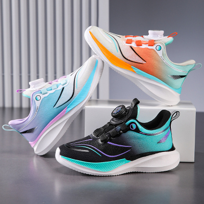 儿童运动鞋网面透气休闲鞋中大童旋转扣29-40  三色