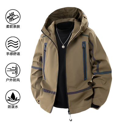2025春季新款男士潮流休闲运动夹克宽松时尚百搭夹克