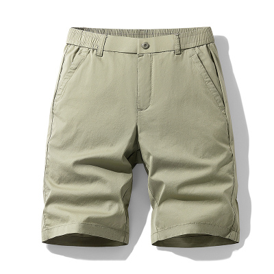 2025纯棉休闲轻商务时尚短裤男士夏季薄款中年大裤衩宽松