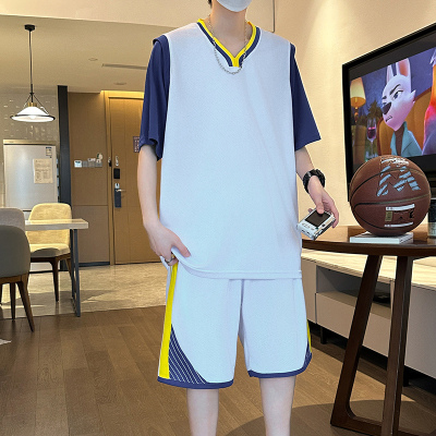 JK326夏季运动风格蓝球服套装时尚男款透气休闲青年少套装56