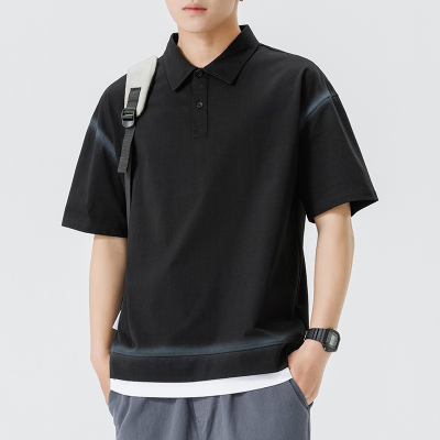 【柏林服饰】男士夏季新款短袖POLO休闲宽松上衣潮牌男装高级感