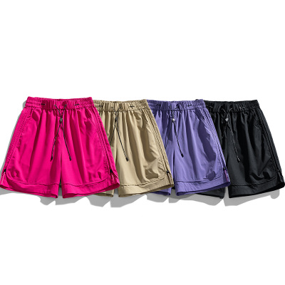  2025夏季新款户外运动短裤潮牌冰丝裤可二开五分裤子 