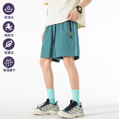 2025夏季新款冰皮感潮牌短裤可二开五分裤休闲裤工装裤