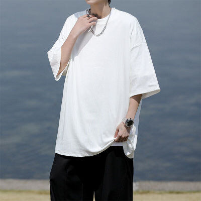 8XL-M 重磅！特大码港风短袖T恤男士半袖男五分袖体恤衫DX306P40