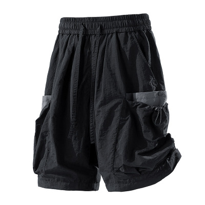 2025夏季新款冰皮感潮牌短裤可二开五分裤休闲裤工装裤