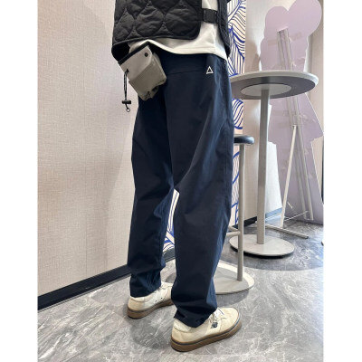 【工厂爆款】2025日系机能小三角白标宽松锥形休闲长裤男女同款防风防水裤子冲锋裤网图