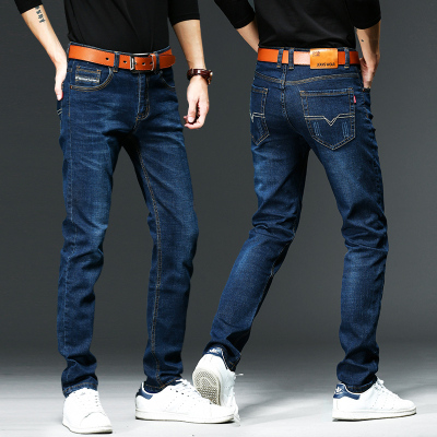 春秋季男士牛仔裤2025新款弹力修身男装裤子高端直筒水洗休闲长裤