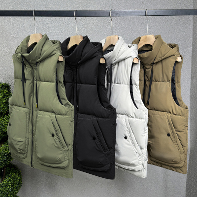 2025冬季可二开定制团体服新款马甲男时尚休闲立领情侣款纯色面包服马甲