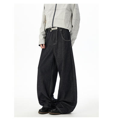 秋冬后袋刺绣明线口袋高品原牛直筒牛仔裤(P60X98)