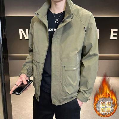 【工厂直销】抖音爆款春季新品店主风夹克 中青年立领工装外套男士潮流微宽松防水防风冲锋衣青年工装外套男