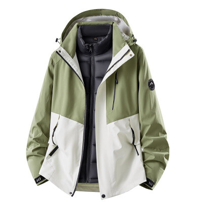 【源头工厂】25年秋冬加棉加厚冲锋衣男女款两件套棉衣夹克外套冬季户外三合一可拆卸登山服情侣款二开款