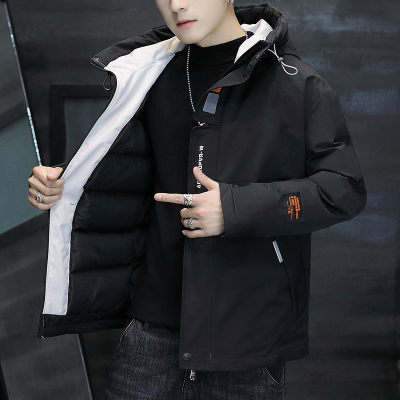 【原创设计】冬季外套男2025新款潮牌羽绒棉服男连帽加厚棉衣青少年棉袄防寒服